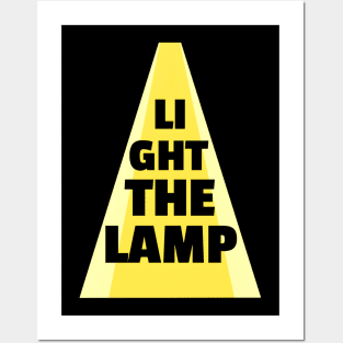 Light the lamp with yellow spotlight Posters and Art